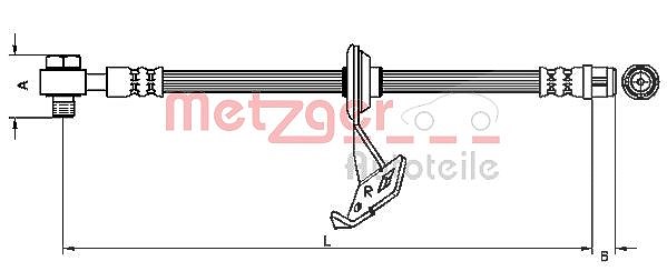 Metzger Autoteile Bremsschlauch [Hersteller-Nr. 4116207] für Mercedes-Benz