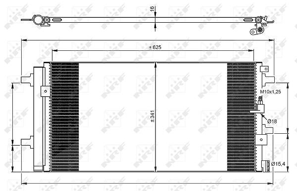 Nrf Kondensator, Klimaanlage [Hersteller-Nr. 350060] für Audi