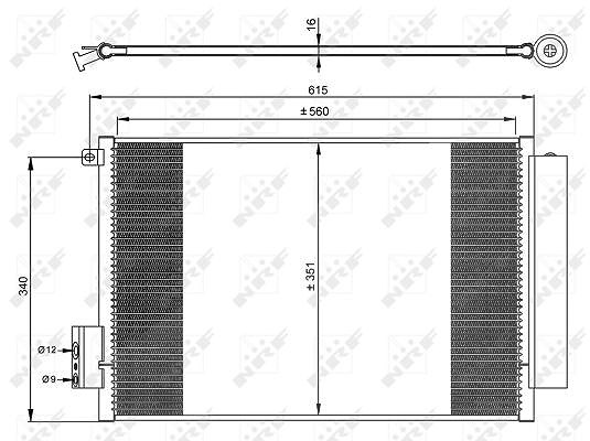 Nrf Kondensator, Klimaanlage [Hersteller-Nr. 350065] für Fiat
