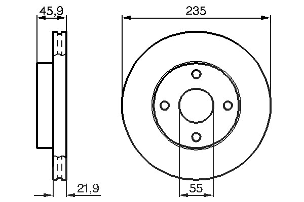Bosch Bremsscheibe [Hersteller-Nr. 0986478787] für Mazda