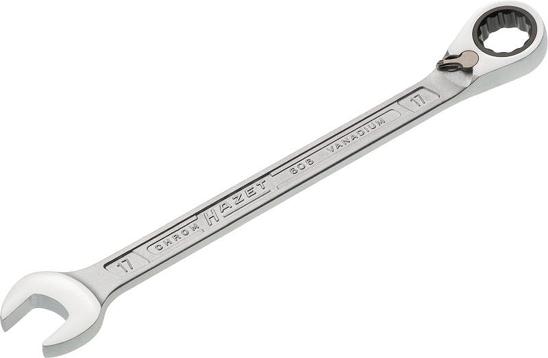 Hazet Knarren Ring-Maulschlüssel - Doppel-Sechskant - 17mm [Hersteller-Nr. 606-17]