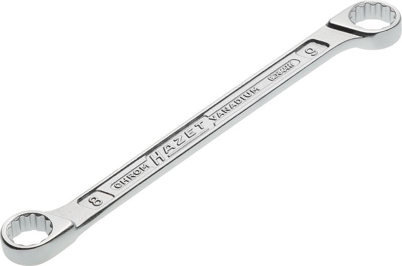 Hazet Doppel-Ringschlüssel - Doppel-Sechskant-Tractionsprofil - 8x9 mm [Hersteller-Nr. 610N-8X9]