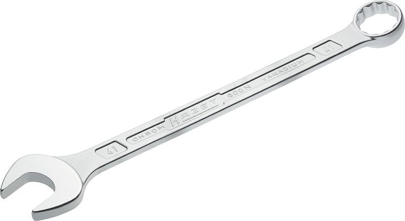 Hazet Ring-Maulschlüssel - Doppel-Sechskant-Tractionsprofil - 41 mm [Hersteller-Nr. 600N-41]