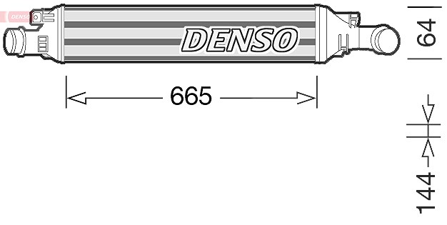 Denso Ladeluftkühler [Hersteller-Nr. DIT02036] für Audi
