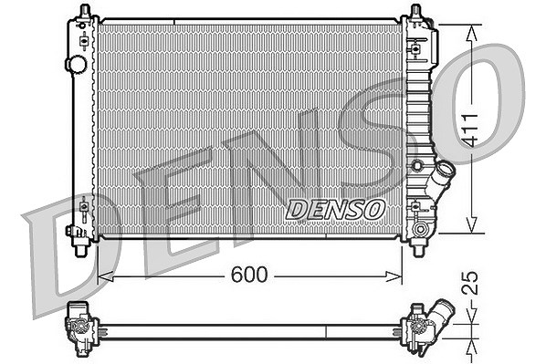Denso Kühler, Motorkühlung [Hersteller-Nr. DRM15004] für Chevrolet