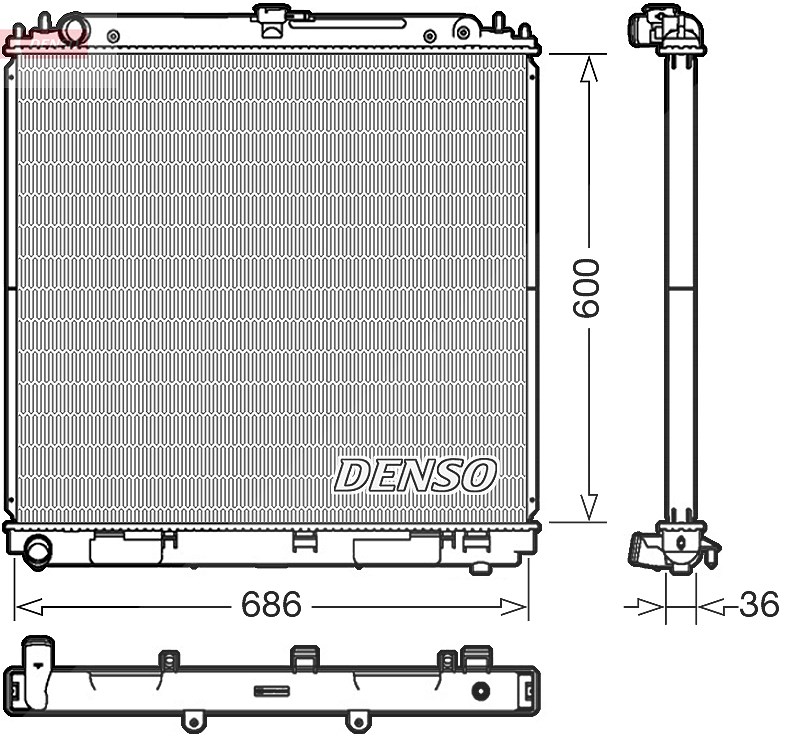 Denso Kühler, Motorkühlung [Hersteller-Nr. DRM46041] für Nissan