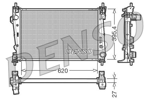Denso Kühler, Motorkühlung [Hersteller-Nr. DRM01007] für Alfa Romeo