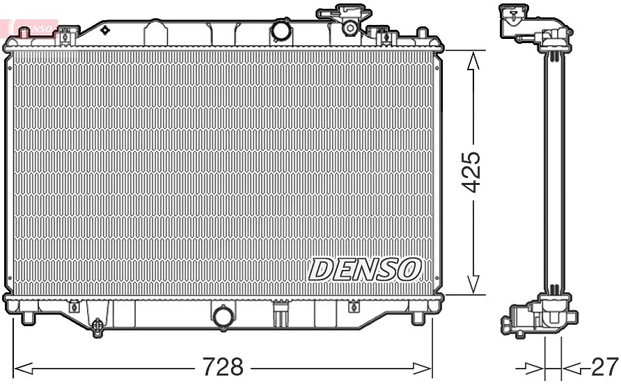 Denso Kühler, Motorkühlung [Hersteller-Nr. DRM44040] für Mazda