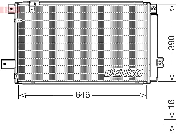 Denso Kondensator, Klimaanlage [Hersteller-Nr. DCN50049] für Toyota