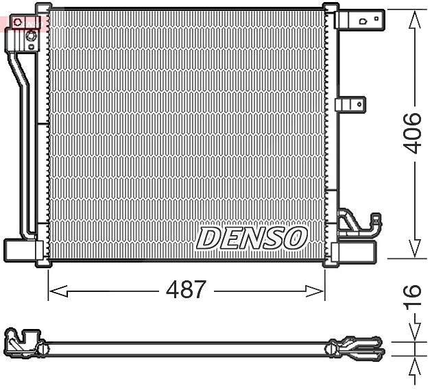 Denso Kondensator, Klimaanlage [Hersteller-Nr. DCN46018] für Nissan