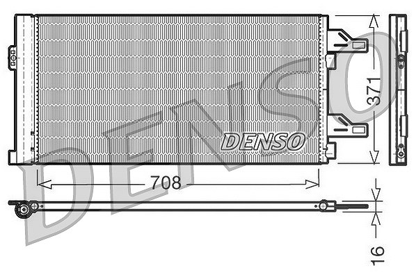 Denso Kondensator, Klimaanlage [Hersteller-Nr. DCN07002] für Fiat, Peugeot, Citroën