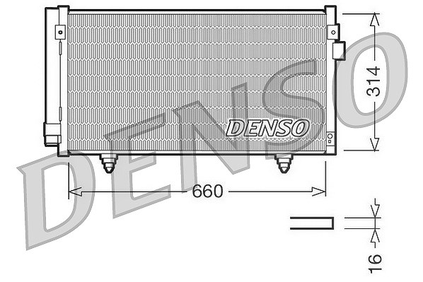 Denso Kondensator, Klimaanlage [Hersteller-Nr. DCN36003] für Subaru