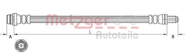 Metzger Autoteile Bremsschlauch [Hersteller-Nr. 4111641] für Volvo