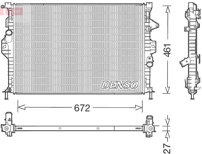 Denso Kühler, Motorkühlung [Hersteller-Nr. DRM10048] für Ford