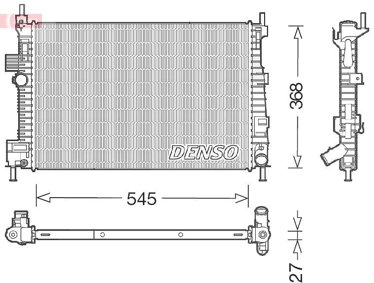 Denso Kühler, Motorkühlung [Hersteller-Nr. DRM10009] für Ford