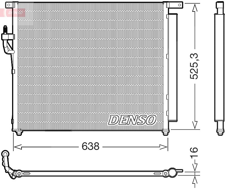 Denso Kondensator, Klimaanlage [Hersteller-Nr. DCN10049] für Ford