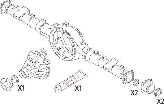 Corteco Dichtungssatz, Differential [Hersteller-Nr. 19536184] für Mitsubishi
