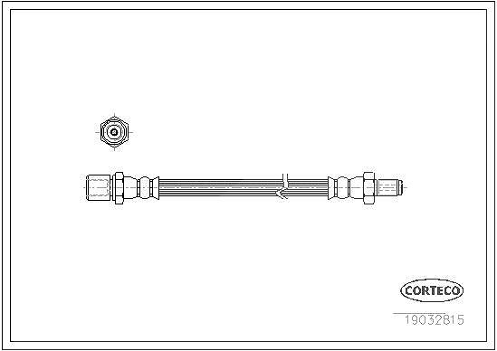 Corteco Bremsschlauch ERSTAUSRÜSTERQUALITÄT [Hersteller-Nr. 19032815] für Toyota