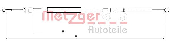 Metzger Autoteile Seilzug, Feststellbremse [Hersteller-Nr. 10.4232] für BMW