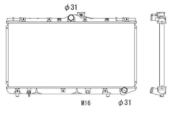 Nrf Kühler, 350 x 700 mm [Hersteller-Nr. 503966] für Toyota