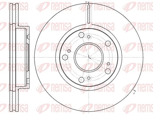 Kawe 1x Bremsscheibe [Hersteller-Nr. 6126310] für Honda