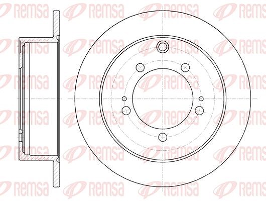 Kawe 1x Bremsscheibe [Hersteller-Nr. 6123000] für Mitsubishi