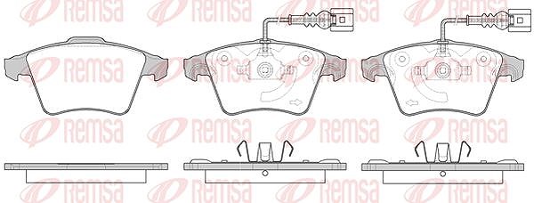 Kawe Bremsbelagsatz, Scheibenbremse [Hersteller-Nr. 104522] für VW, Porsche