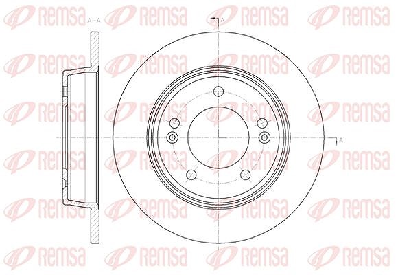 Kawe 1x Bremsscheibe [Hersteller-Nr. 6143500] für Hyundai, Kia