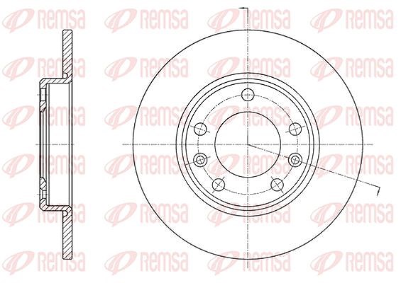 Kawe 1x Bremsscheibe [Hersteller-Nr. 6158500] für Peugeot