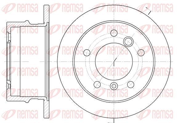 Kawe 1x Bremsscheibe [Hersteller-Nr. 656500] für VW, Mercedes-Benz