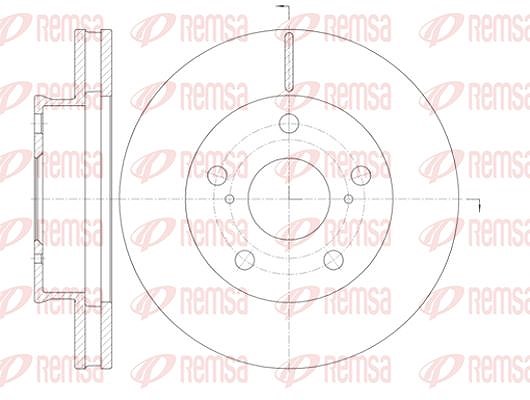Kawe 1x Bremsscheibe [Hersteller-Nr. 6142110] für Toyota