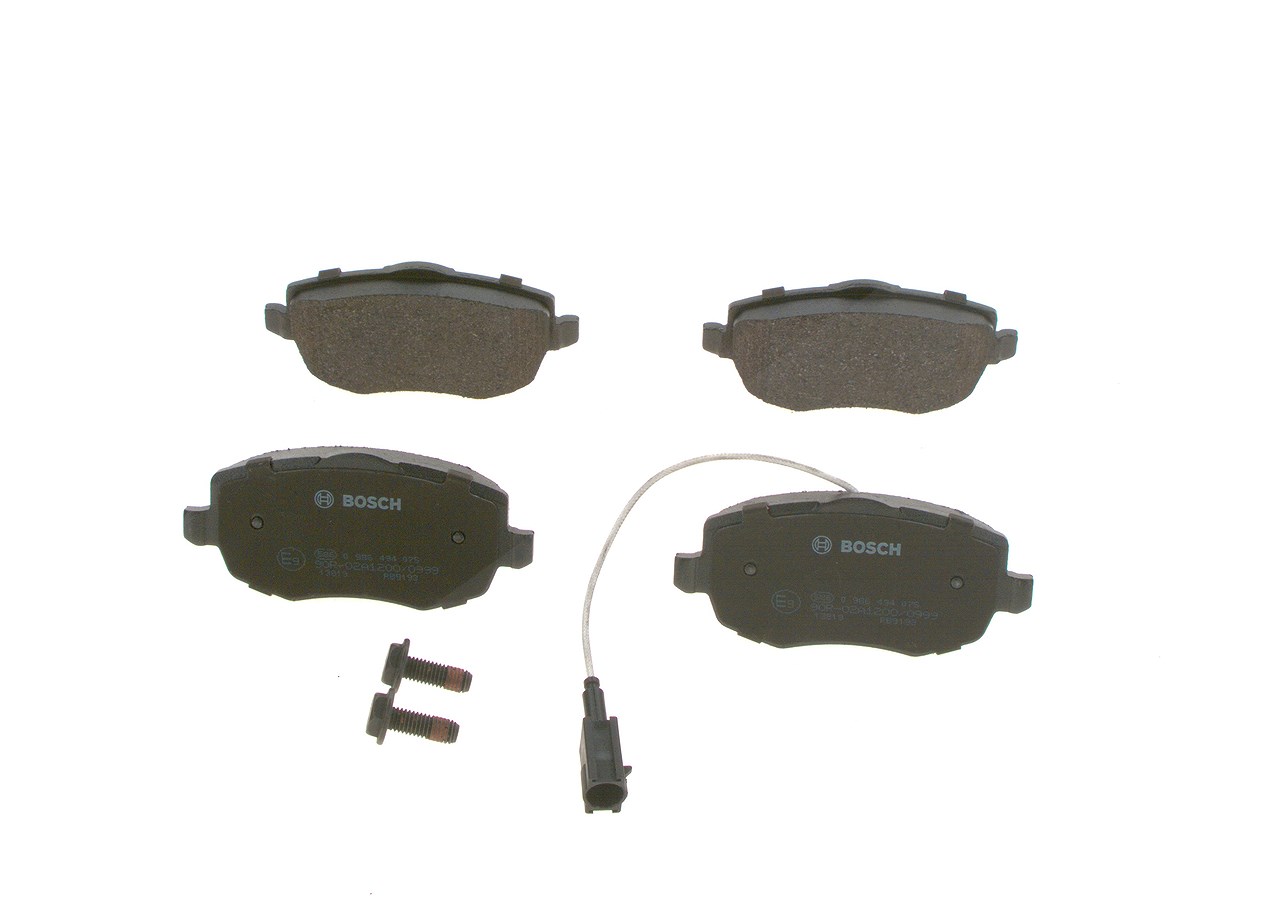 Bosch Bremsbelagsatz, Scheibenbremse [Hersteller-Nr. 0986494075] für Lancia