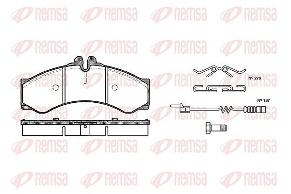 Kawe Bremsbelagsatz, Scheibenbremse [Hersteller-Nr. 061402] für VW, Mercedes-Benz