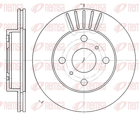 Kawe 1x Bremsscheibe [Hersteller-Nr. 661810] für Toyota
