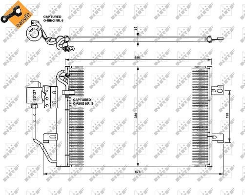Nrf Kondensator 510x383x16 [Hersteller-Nr. 35309] für Mercedes-Benz
