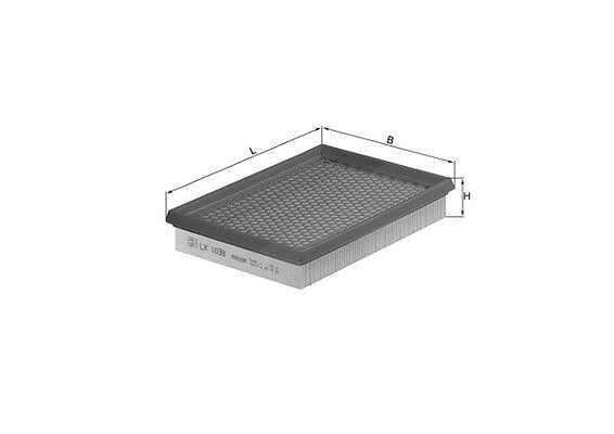 Mahle Luftfilter [Hersteller-Nr. LX1038] für Audi