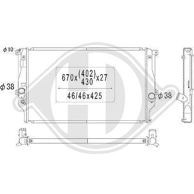 Diederichs Kühler, Motorkühlung [Hersteller-Nr. DCM3288] für Toyota