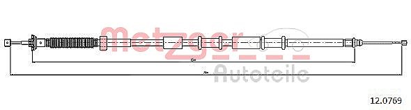Metzger Autoteile Seilzug, Feststellbremse [Hersteller-Nr. 12.0769] für Fiat
