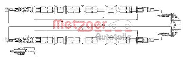 Metzger Autoteile Seilzug, Feststellbremse [Hersteller-Nr. 11.5865] für Opel