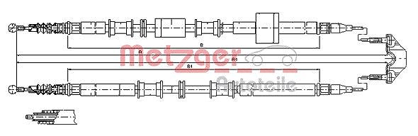 Metzger Autoteile Seilzug, Feststellbremse [Hersteller-Nr. 11.5767] für Opel