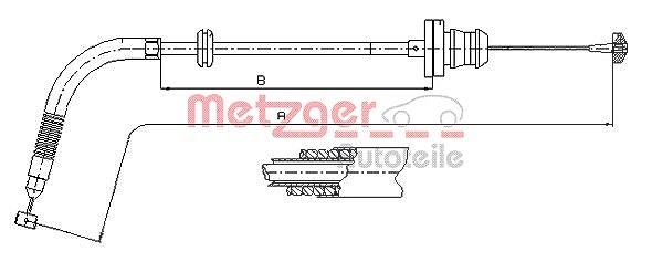 Metzger Autoteile Gaszug [Hersteller-Nr. 12.7302] für Fiat