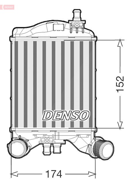 Denso Ladeluftkühler [Hersteller-Nr. DIT09111] für Abarth