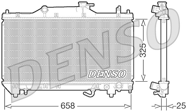 Denso Kühler, Motorkühlung [Hersteller-Nr. DRM50067] für Toyota