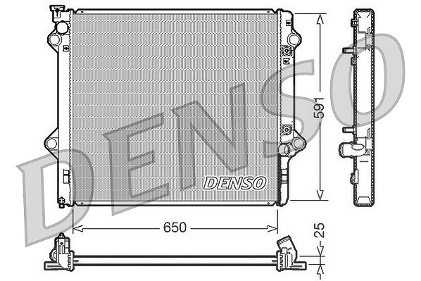 Denso Kühler, Motorkühlung [Hersteller-Nr. DRM50046] für Toyota