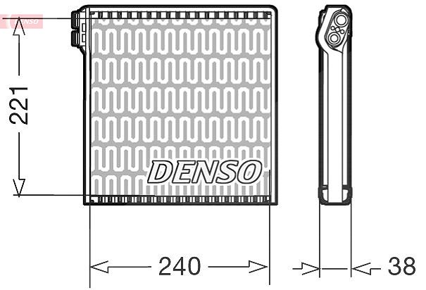 Denso Verdampfer, Klimaanlage [Hersteller-Nr. DEV09102] für Fiat