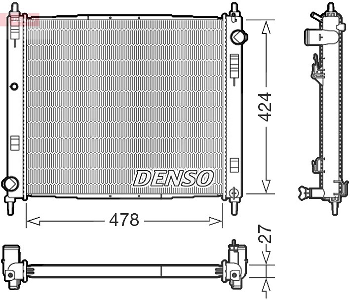 Denso Kühler, Motorkühlung [Hersteller-Nr. DRM46044] für Nissan