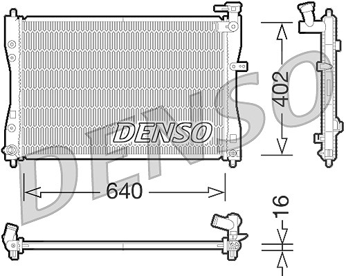 Denso Kühler, Motorkühlung [Hersteller-Nr. DRM45033] für Mitsubishi