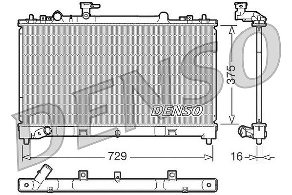 Denso Kühler, Motorkühlung [Hersteller-Nr. DRM44023] für Mazda