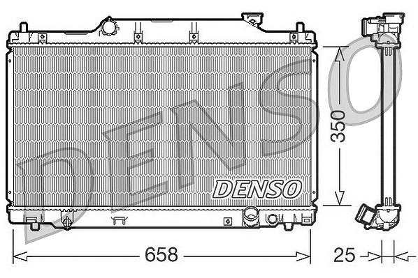 Denso Kühler, Motorkühlung [Hersteller-Nr. DRM40007] für Honda