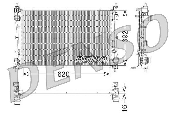 Denso Kühler, Motorkühlung [Hersteller-Nr. DRM09115] für Fiat, Alfa Romeo